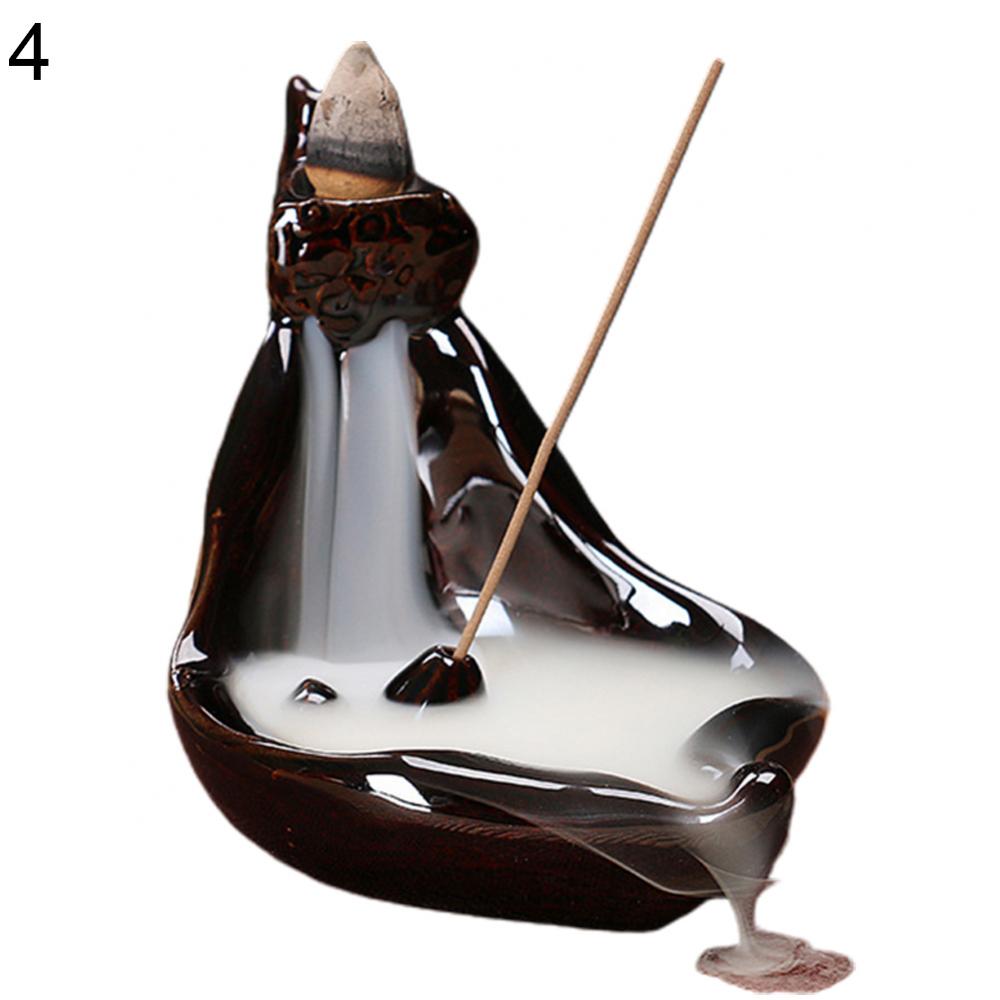 Керамический водопадный обратный поток курильницы держатель курильницы диффузор ароматерапия ладан курильница держатель читальный зал домашний декор