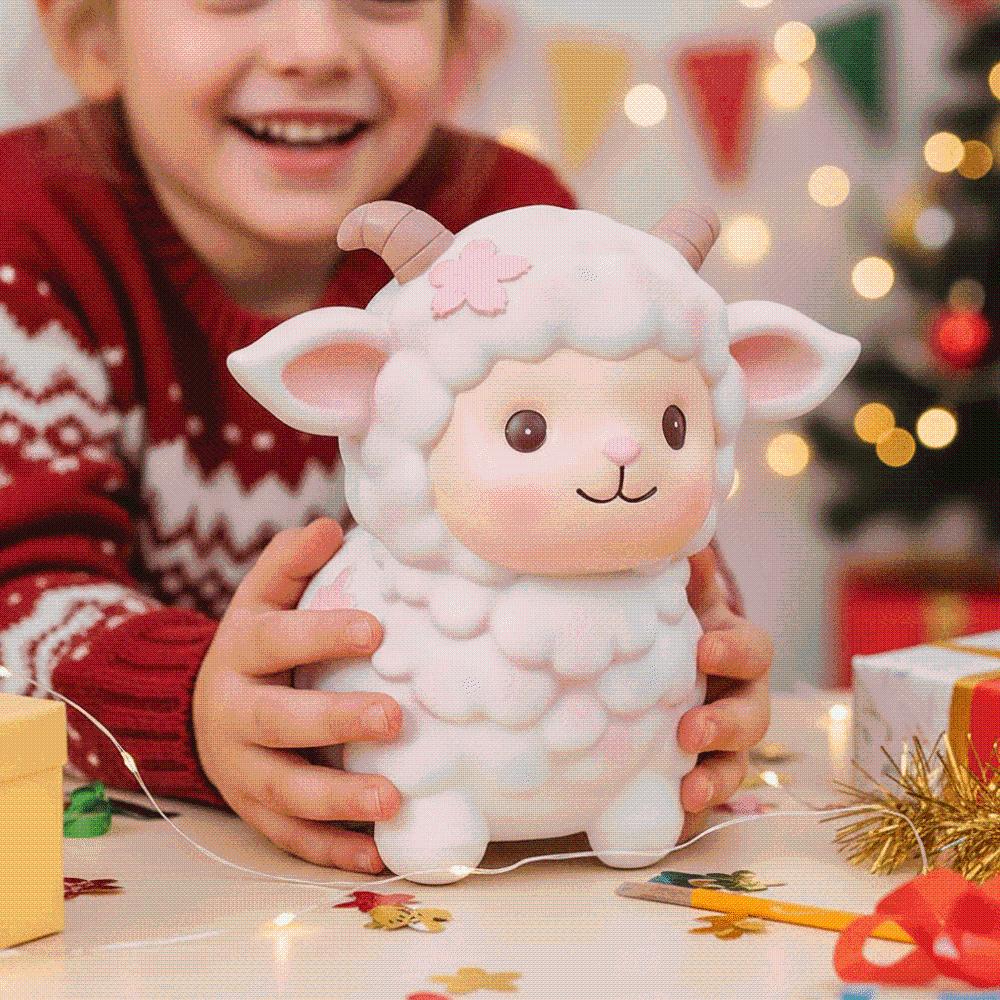 PVC Cute Sheep Bank Pastel Pink Shatterproof Piggy Banks Animal Saving Pot Financial Education