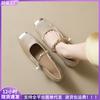 Square Head Mary Jane Shoes Spring and Autumn Coarse Heel Shallow Mouth Single Shoes Women