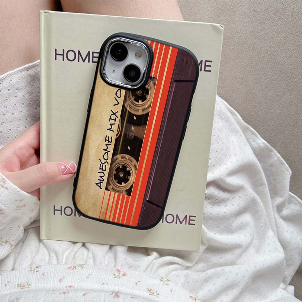 For iPhone 13 14 15 Pro Max Samsung Galaxy A14 A15 A24 Xiaomi 13T Redmi 12C Soft Chubby Phone Case A19 Original Retro Cassette Tape Art TPU Cover