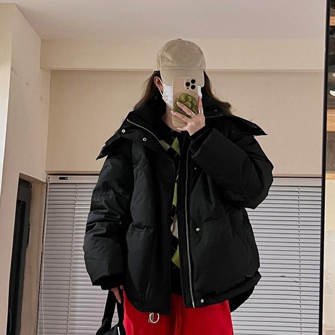 Gery пуховик хлопковый женский с капюшоном парки зимнее стеганое пальто толстый теплый вышитый Love свободный пуховик женская зимняя верхняя одежда