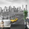 Photomural Taxi Crossing Brooklyn Bridge Smooth Vinyl 520x318
