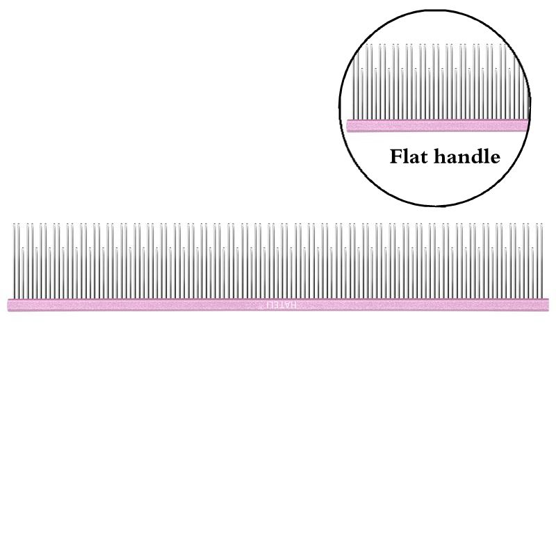 22cm Metal Pet Comb Cat Dog Hair Grooming Stainless Steel Comb Removes Loose Hair Tangles Professional Dog Grooming Supplies