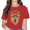 Smiling Musical Fox Womens Tshirt Meme Design Girls Graphic Tees 5xl Cotton Female T Shirt Funny Fashion Gift
