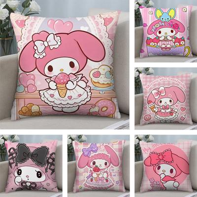 My Melody Милая наволочка Плюшевая ткань Мягкая Двусторонняя печать Диван Теплая Зима Дом Ребенок Подарок Наволочка