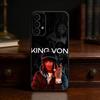 Чехол для телефона рэпера K-King Von для Samsung S25,24,21,22,23,30,Ultra,20,Plus,Fe,Lite,Note Мягкий черный чехол