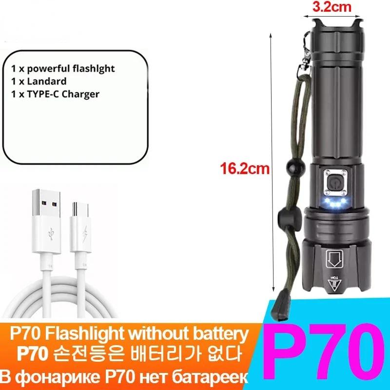 8800 метров светодиодный фонарик перезаряжаемый TYPE-C мощный тактический фонарик масштабируемый охотничий фонарь водостойкий ручной фонарь