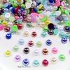 Смешанные 8 мм ультра яркие полукруглые бусины цвета AB, декоративные аксессуары «сделай сам», ювелирные изделия, декоративные бусины 60 шт./лот