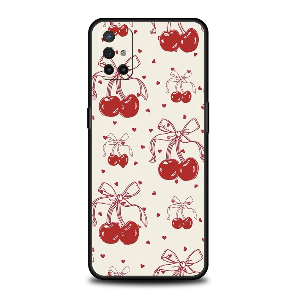 Чехол для телефона для OnePlus 12 11 10 9 Pro 9T 12R 10R 9R 9RT 10T 8T 8 7 6T 7T Nord 2T CE 2 5G N200 N10 N100 Чехол Милый Вишневый Бант