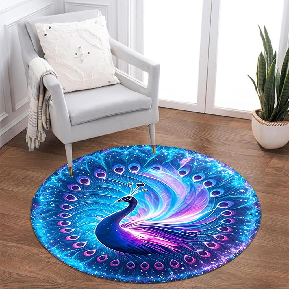 1pc home carpet galaxy peacock design for office decor bedroom gift living room non-slip carpet