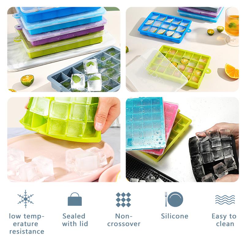 4/6/8/15/24 сетка большой лоток для льда гигантский большой пищевой силиконовый кубик льда квадратный лоток форма DIY льдогенератор лоток для кубиков льда