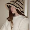 Slowslowly Moroccan Handmade Crochet Stripe Bucket Hat _ Beige