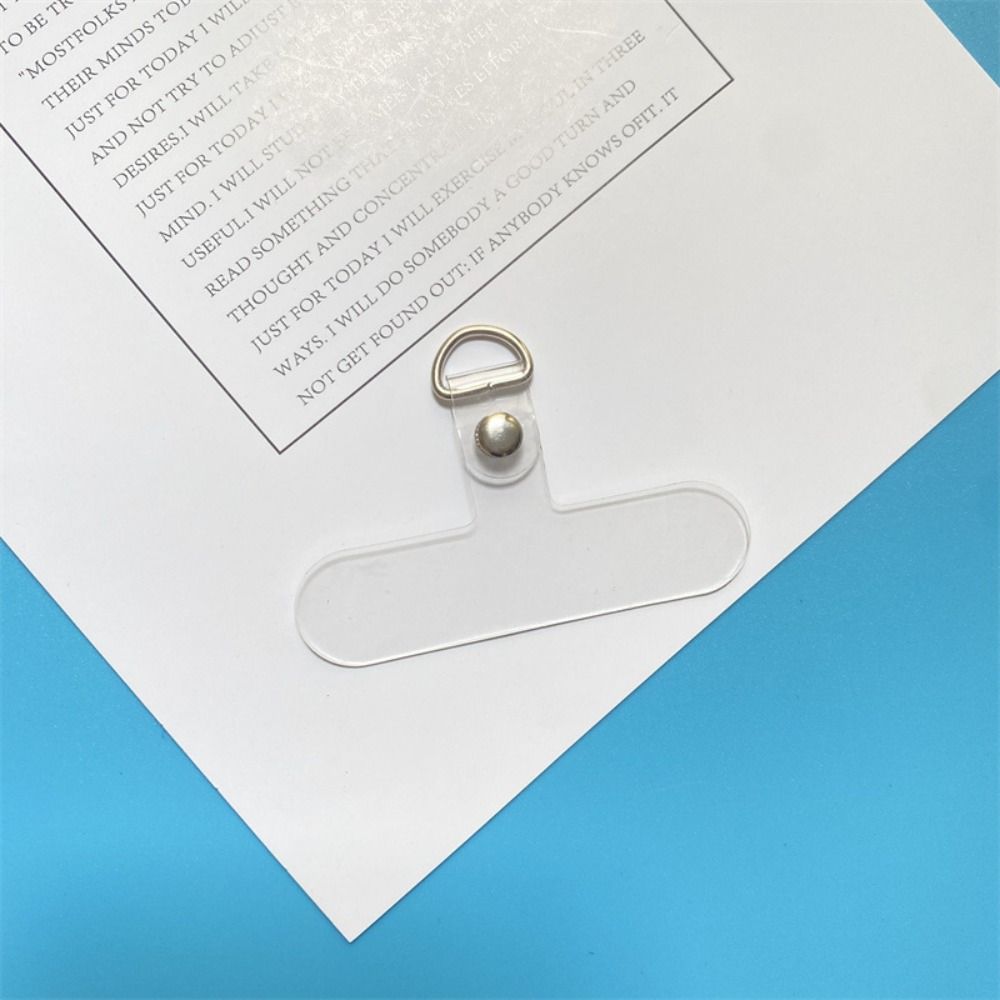10Pcs Nylon Lanyard Card Gasket Transparent Clear Hanging Strap Universal Phone Lanyard Clip