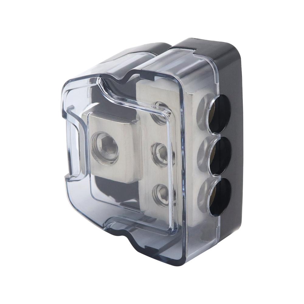 3 Way Distribution Block Car Audio Power Wire Splitter 0 Gauge In 4 Gauge Out