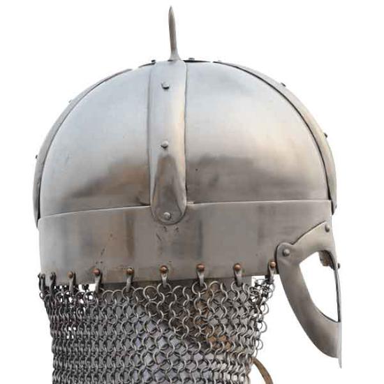Шлем Gjermundbu с бармицей Viking Helmet Средневековая стальная броня Носимый LARP Реконструкция Косплей Подарок