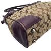 Used COACH Handbag Hamptons Signature CarryallHandbag beige/purple canvas/leather Women
