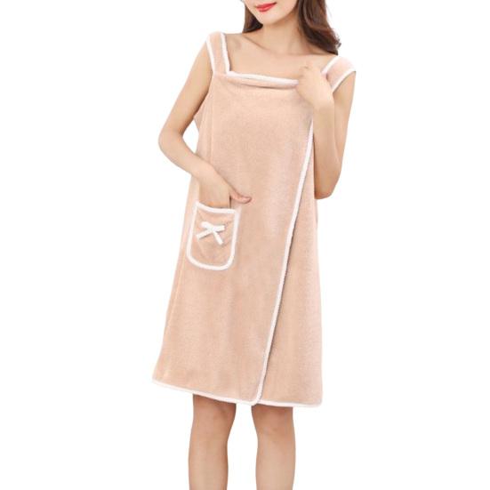 Носимое банное полотенце, мягкое, с высокой водопоглощающей способностью, коралловый флис, женское полотенце для ванной комнаты, полотенце для душа, ежедневное использование