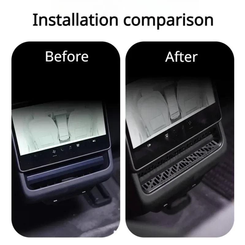 Для Tesla Model 3 Highland 2025 2025 Крышка заднего воздуховода Защитная крышка заднего воздухозаборника Защита от засорения Аксессуары для интерьера автомобиля