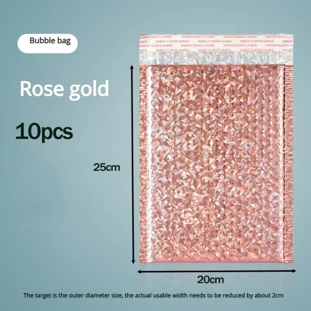 10pcs Holographic Shipping Bags Waterproof Foam Bag Portable Bubble Mailers Bag For Business