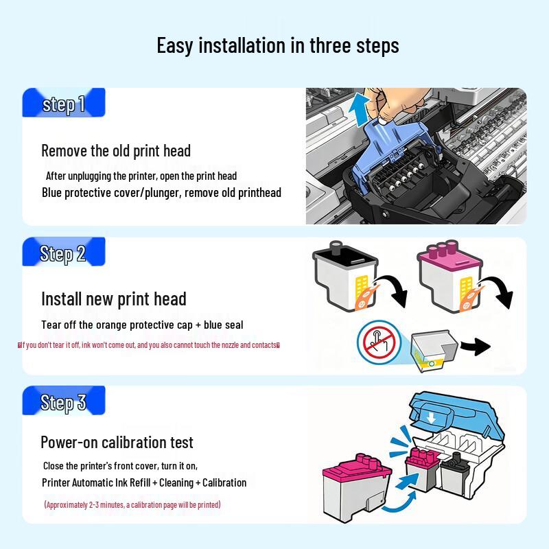 Replacement Printhead Set for HP Smart Tank 518