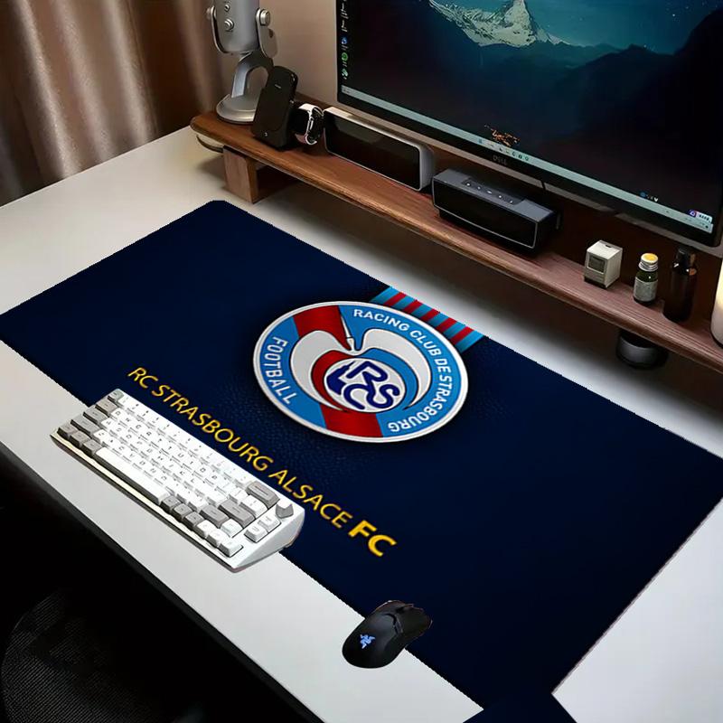 Racing Club Strasbourg Crest Mouse pad Office Desk Mat, Gaming Mouse Pad Mousepad, keyboard pad,Heavy-Duty Non-Slip Rubber Backing, Gift