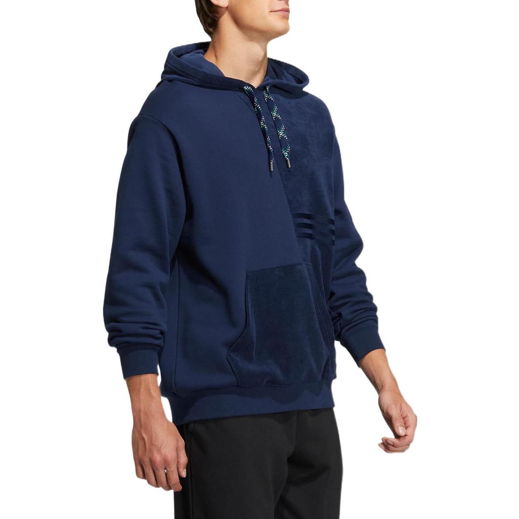 Adidas Neo UVbe с принтом логотипа, спортивная толстовка с капюшоном, пуловер с длинными рукавами, топы унисекс, синий HN4731