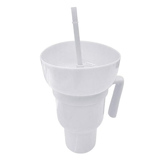 Snack And Drink Cup with Straw Lightweight Stadium Tumbler Portable