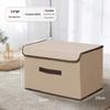 Non Woven Fabric Storage Box Household Fold-able Storage Basket Portable With Lid And Handle For Toys Underwear Cosmetics
