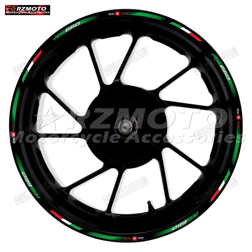 For RS660 RS 660 Motorcycle 17 Inch Front and Rear Decal Hub Waterproof Reflective Rim Wheel Sticker