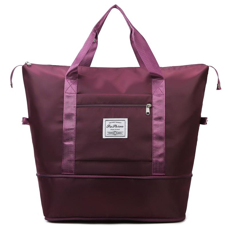 Женская деловая дорожная сумка: Портативный, вместительный чемодан с функцией разделения на сухое и влажное для одежды и спортивного снаряжения