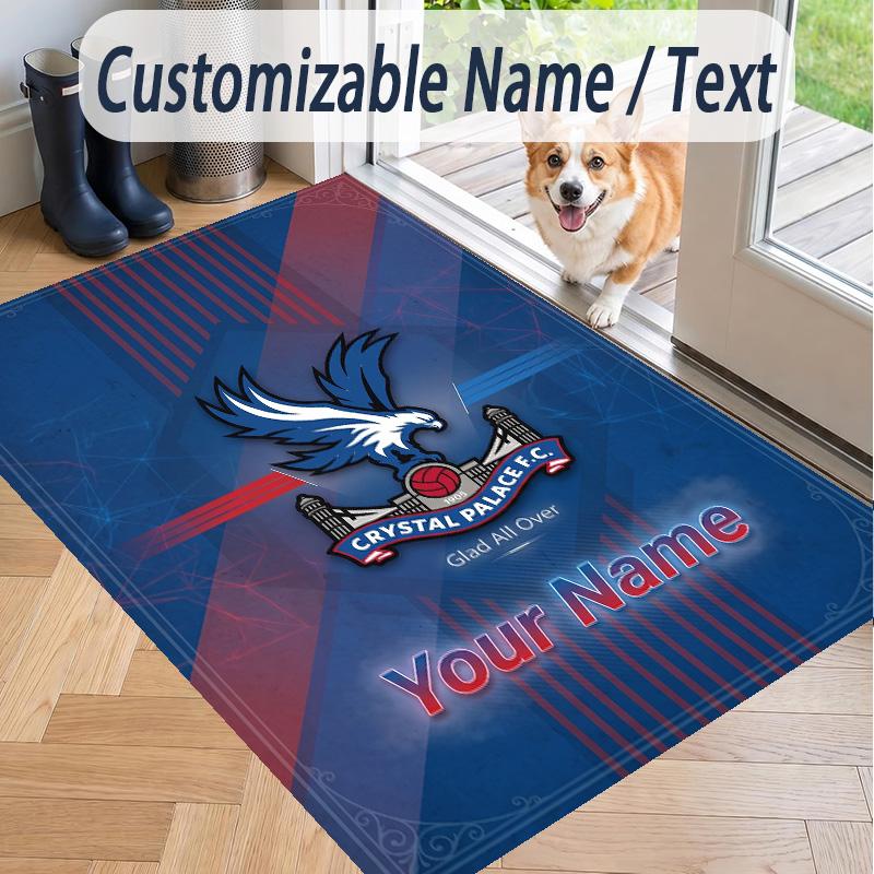 Custom Text Printed Rug Crystal Palace Non Slip Floor Carpet For Home Room Decor
