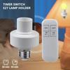 E27 Smart Light Bulb Socket RF 433MHz Wireless Remote Control Switch LED Lamp Bases Room Chandelier Timer Switch Battery Powered
