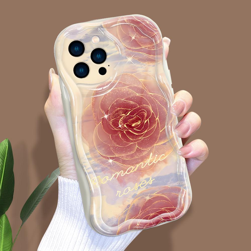 Мультяшный узор кремовая текстура чехол волнистый край мягкий силиконовый чехол для телефона чехол для iPhone Samsung Huawei Honor Xiaomi Redmi Infinix Tecno