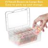 Small Bead Organizers, 15 Pieces Plastic Storage Cases Mini Clear Bead Storage Containers Transparent Boxes with Hinged Lid