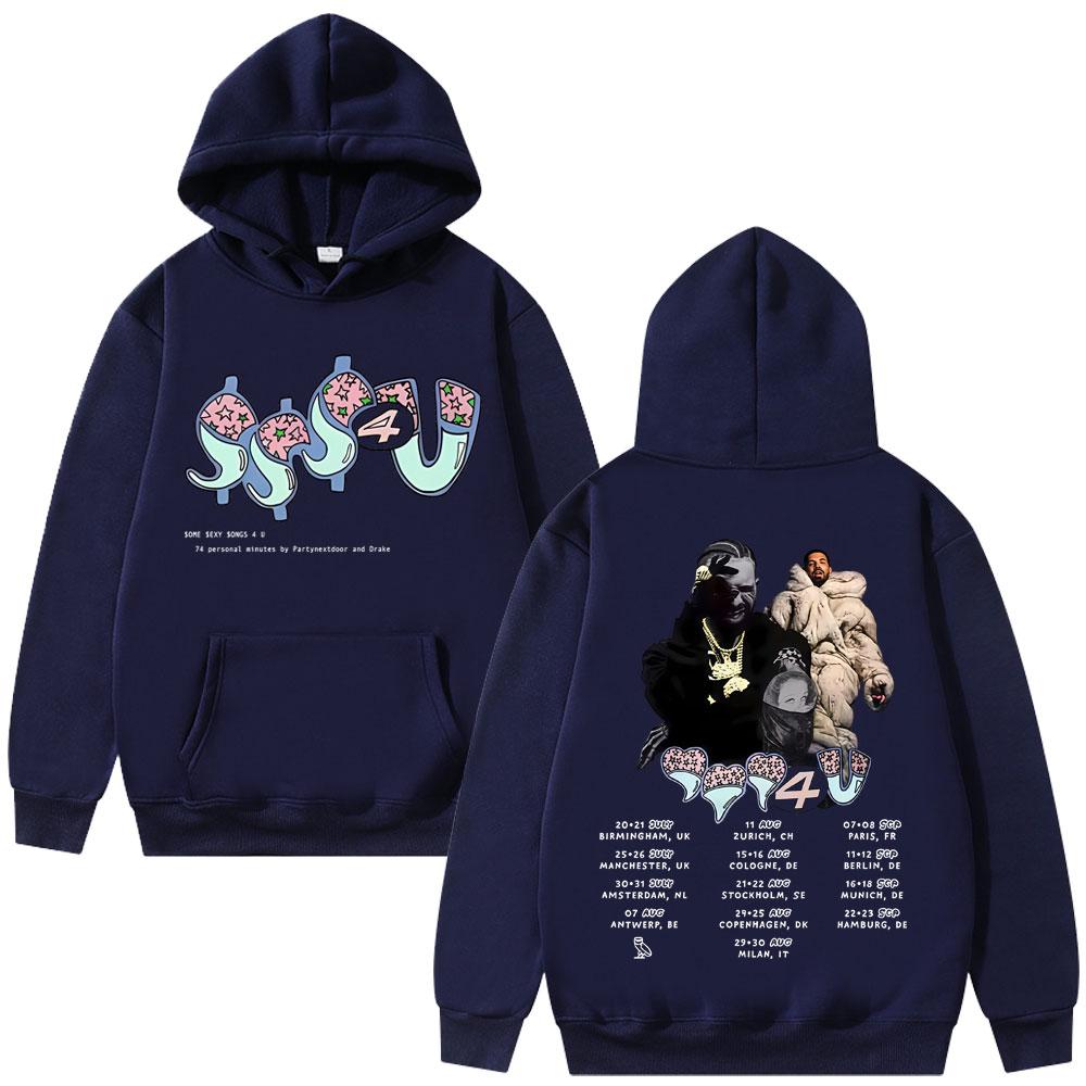 Rapper Drake Europe Tour with PARTYNEXTDOOR Hoodie Some Sexy Songs 4 U SSS4U 2025 Sweatshirt Tops Hip Hop Fashion Streetwear