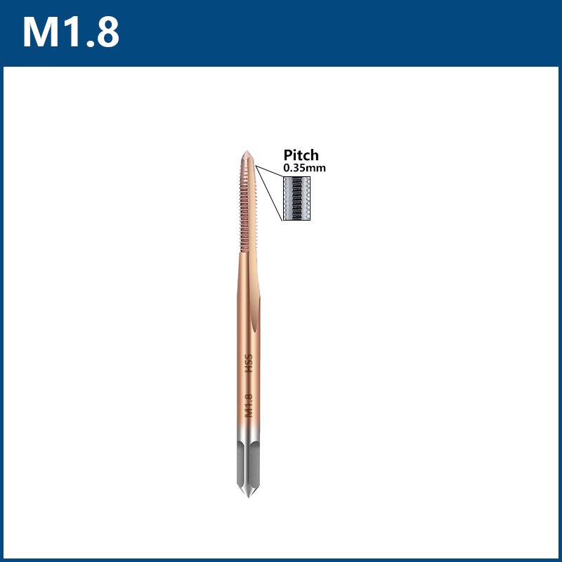 М1 М1.2 М 1.4 М 1.6 М1.7 М1.8 HSS Резьбовой метчик Машинный метчик Титановое покрытие Металлическое резьбовое отверстие Метчик Сверло