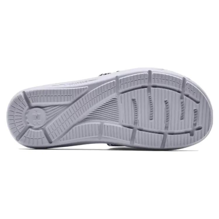 Under Armour Ignite 6 Graphic Strap Slide 'Black Mod Grey' (Unisex) Black / Mod Grey Slide Slippers 3024450 007