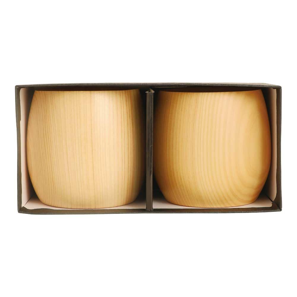 Yamaco Hinoki Fukumaru Sake Cup of 78953 (Set 2)