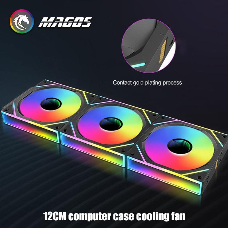 Infinity Mirror Uni fan 3 in 1 Kit, ARGB Light Effect Forword/Reverse Blade, PC Gamer Cabinet Water Cooling Silent Mute Radiator