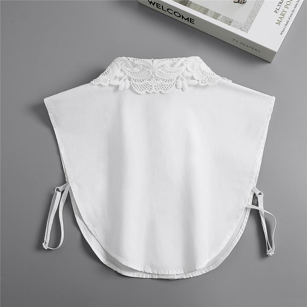 New Fashionable Women's Lapel Lace Decorative Collar Collared Shirt Apparel Accessories Ties Lace Flower Fake Collars