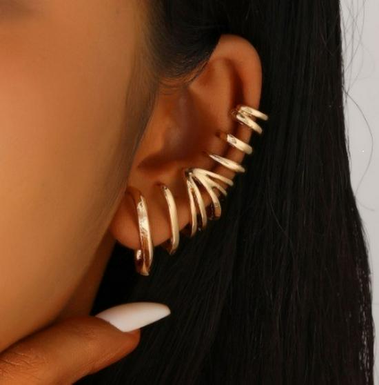 Exaggerated Punk Dragon Ear Clips for Non-Pierced Ears - Women's Dragon-Shaped Zircon Thorn Ear Hooks