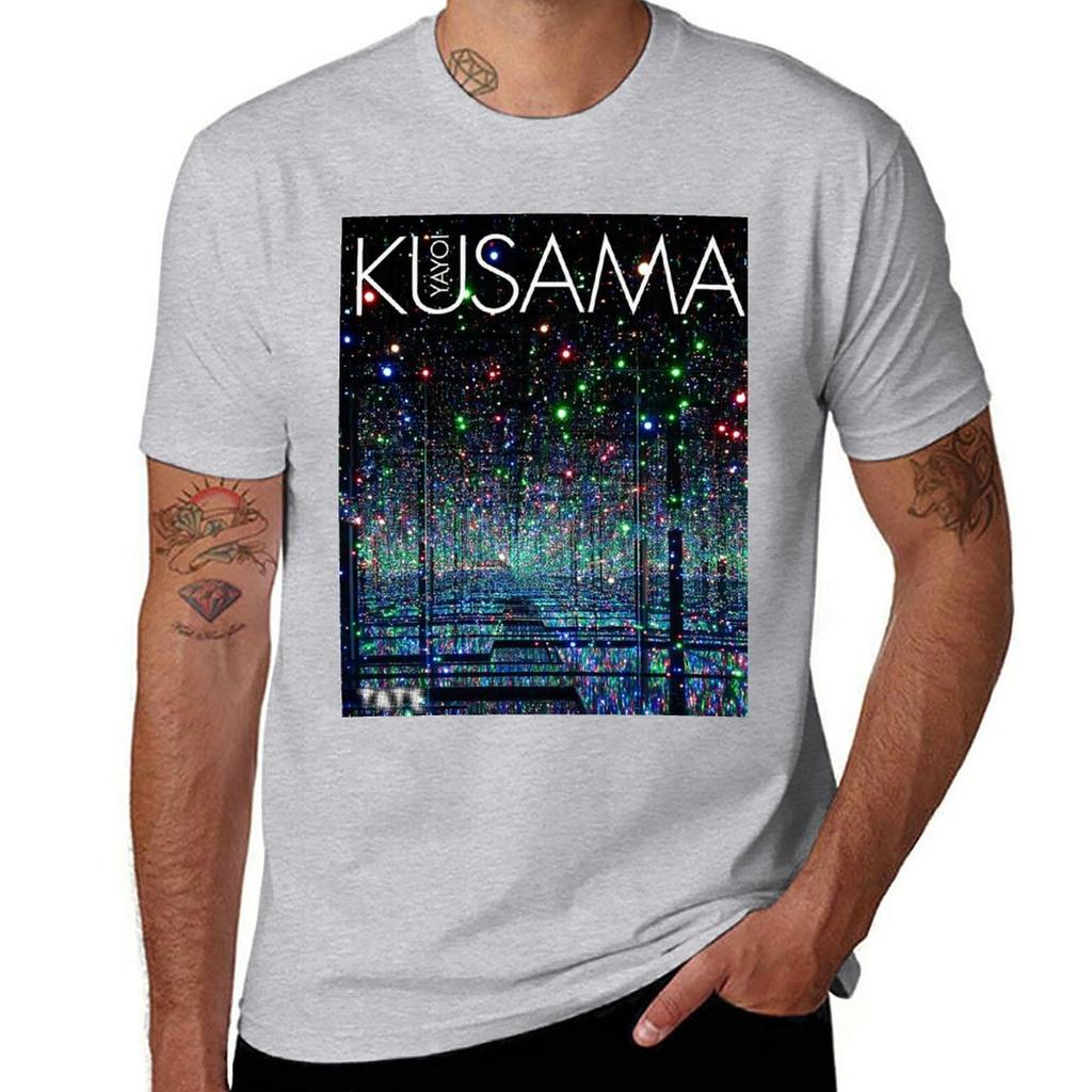 Новая неоновая футболка Yayoi Kusama футболка оверсайз аниме для мальчиков белые футболки толстовки, мужские