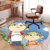 Charlie and Lola Printed Round Rug Carpet Chair Rug Area Rug Entryway Doormats,for Office Chair Living Room Bedroom Kitchen Room.