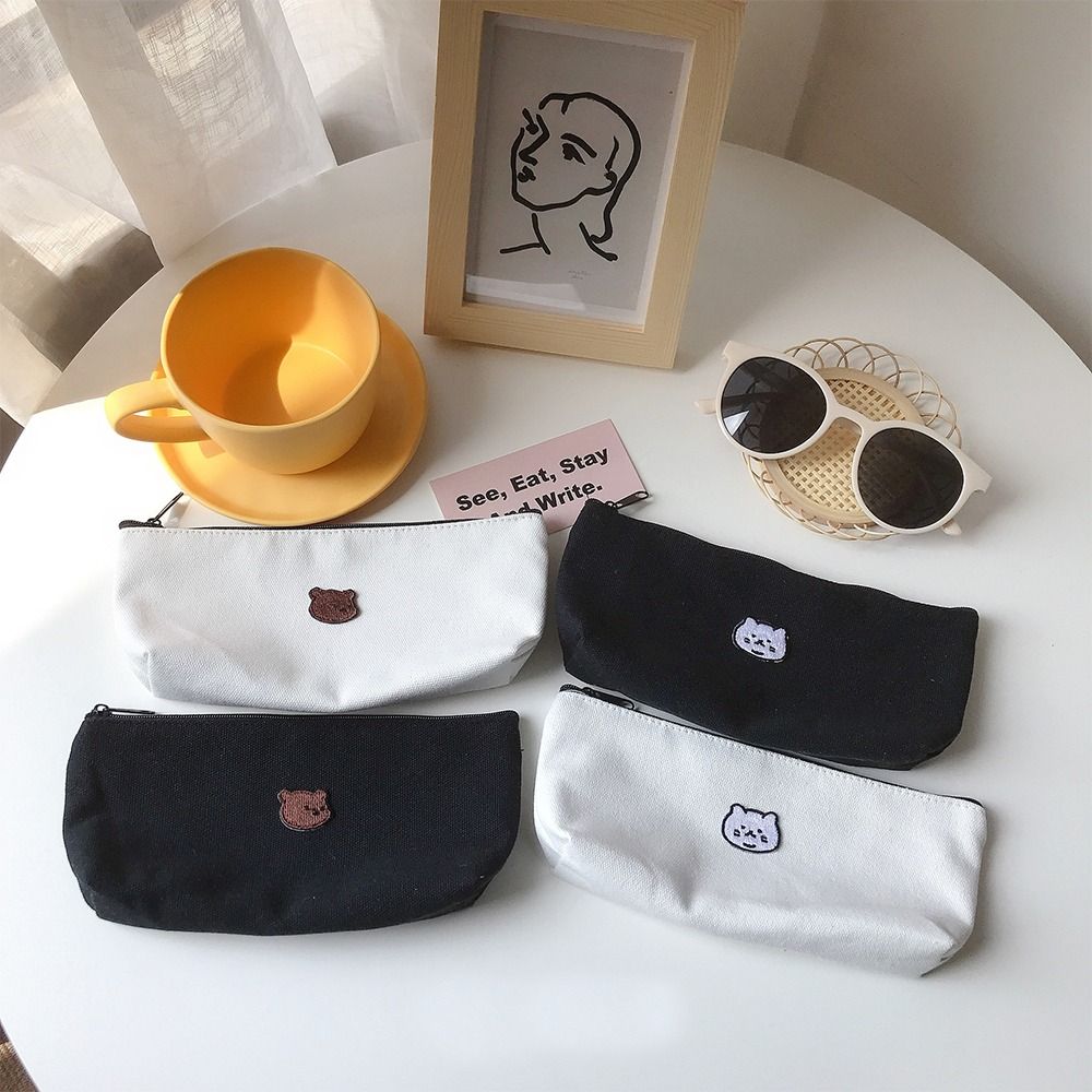 Large Capacity Pen Box Canvas Stationery Supplies High Quality Pencil Case for School Supplies