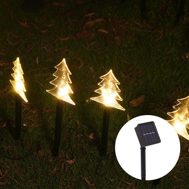 Светодиодные садовые светильники в виде рождественской звезды и снежинки на солнечной батарее