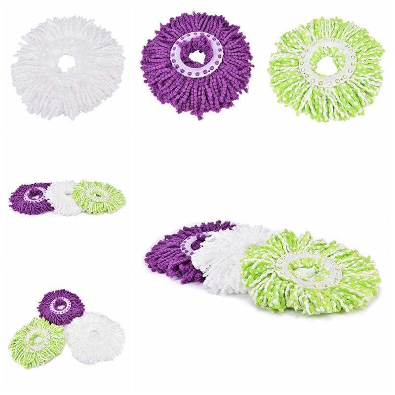 Бытовая волшебная сменная насадка для чистки с вращением на 360°, насадка для швабры из микрофибры