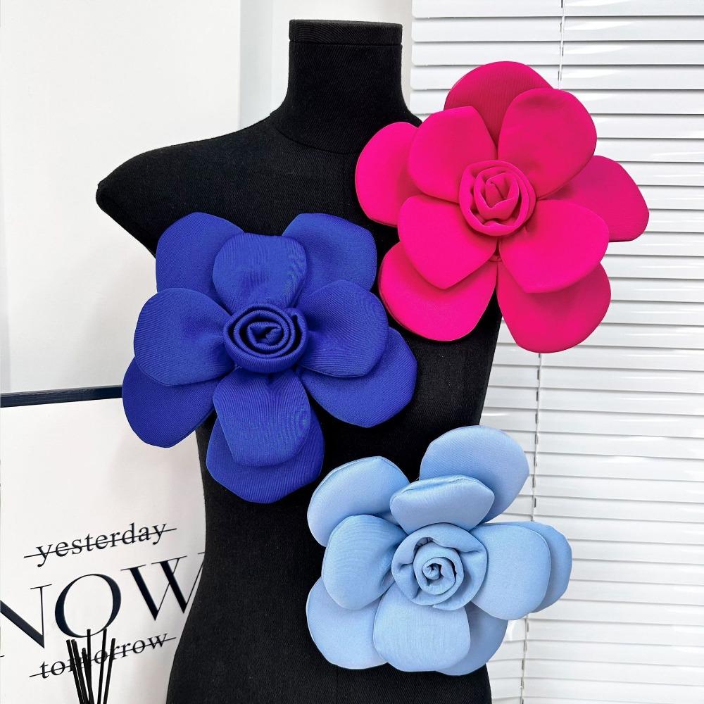 Exquisite Large Flower Corsage 3D Formal Dress Badge 22cm Camellia Brooch  Clothing Accessory