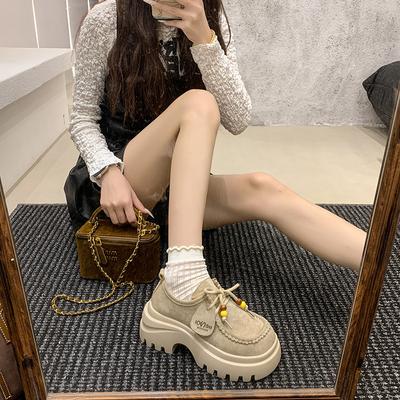 Женские лоферы 2025 новый дизайн с бисером, кисточками, на шнуровке, одинарная обувь, осенние, с небольшой высотой подъема, обувь Boken