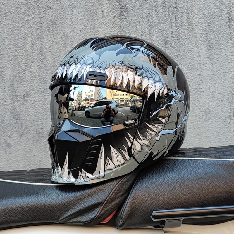 Новый Scorpion Retro Motorcycle Cascos Moto Locomotive Personality Многоцелевой комбинированный шлем Half ML XL XXL XXXL