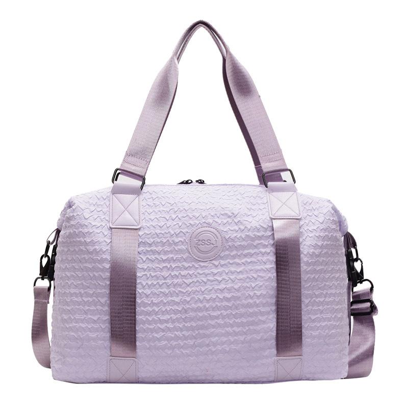 Women's fashion storage bag pleated model going out fresh color portable travel bag dry and wet separation sports fitness bag